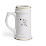 Load image into Gallery viewer, Warehouse: Live Laugh, Pray. with Emergency Bible 2 designs in 1 Stein Mug
