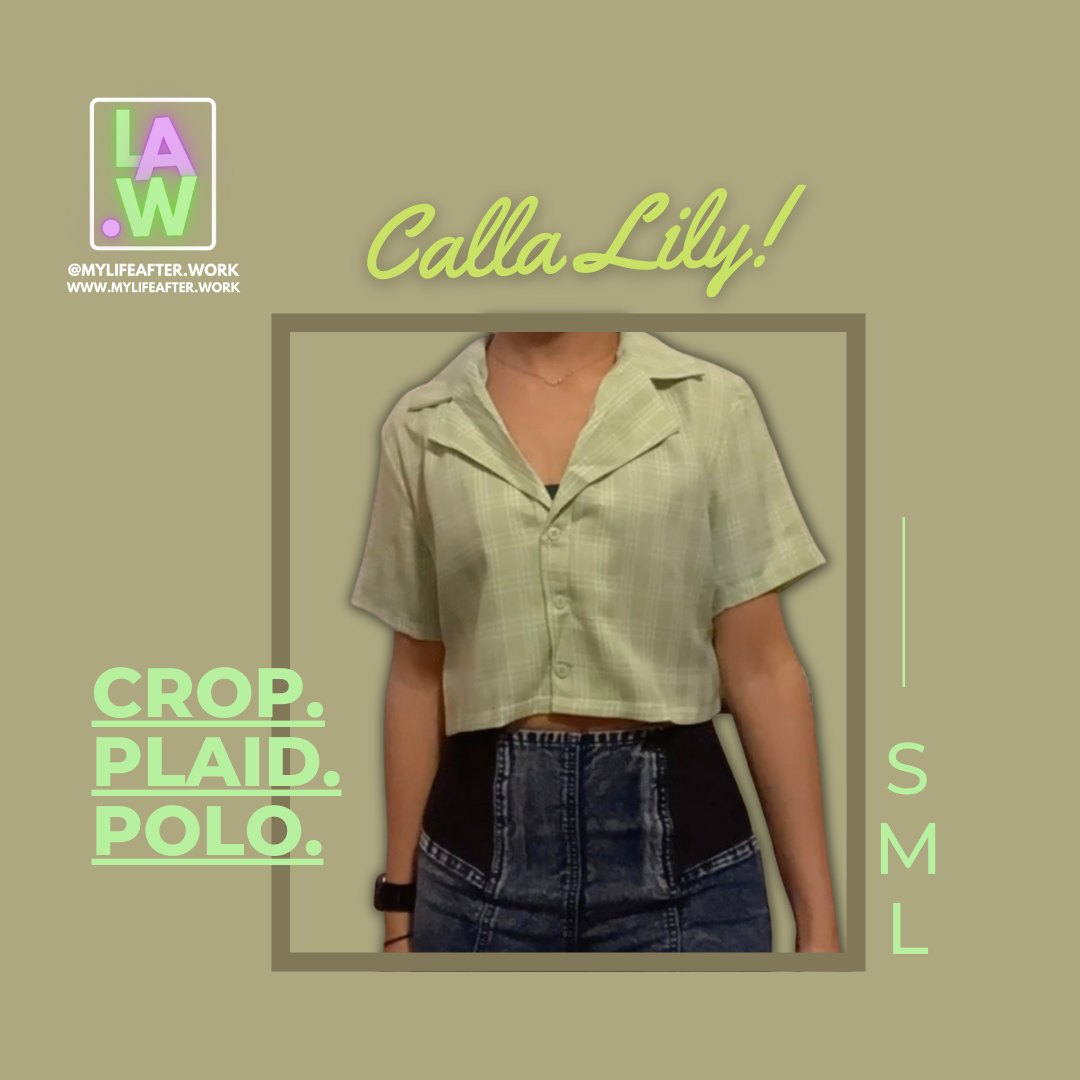 LAW Inhouse: Calla Lily. Crop Plaid polo 🏡💯✨