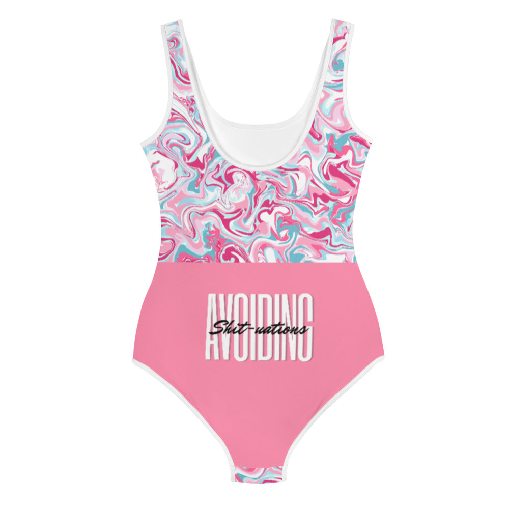 Warehouse: Avoiding Sh!tuations All-Over Print Swimsuit (Youth-Petite)