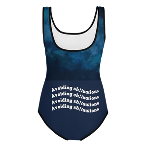 Warehouse: Avoiding Sh!tuations All-Over Print Swimsuit (Youth-Petite)