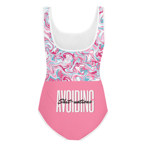 Warehouse: Avoiding Sh!tuations All-Over Print Swimsuit (Youth-Petite)