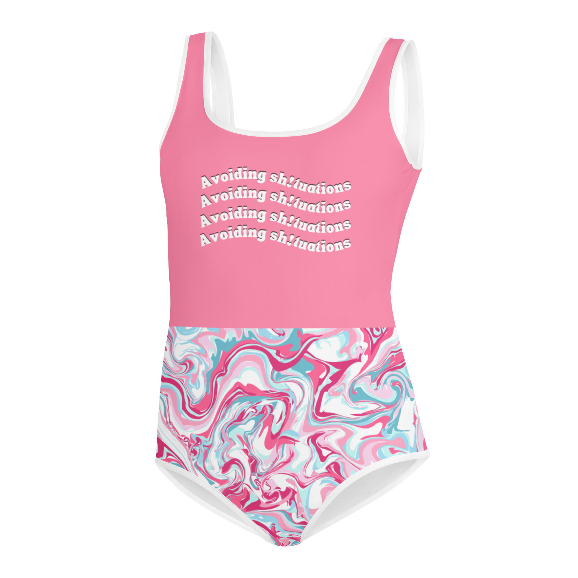 Warehouse: Avoiding Sh!tuations All-Over Print Swimsuit (Youth-Petite)