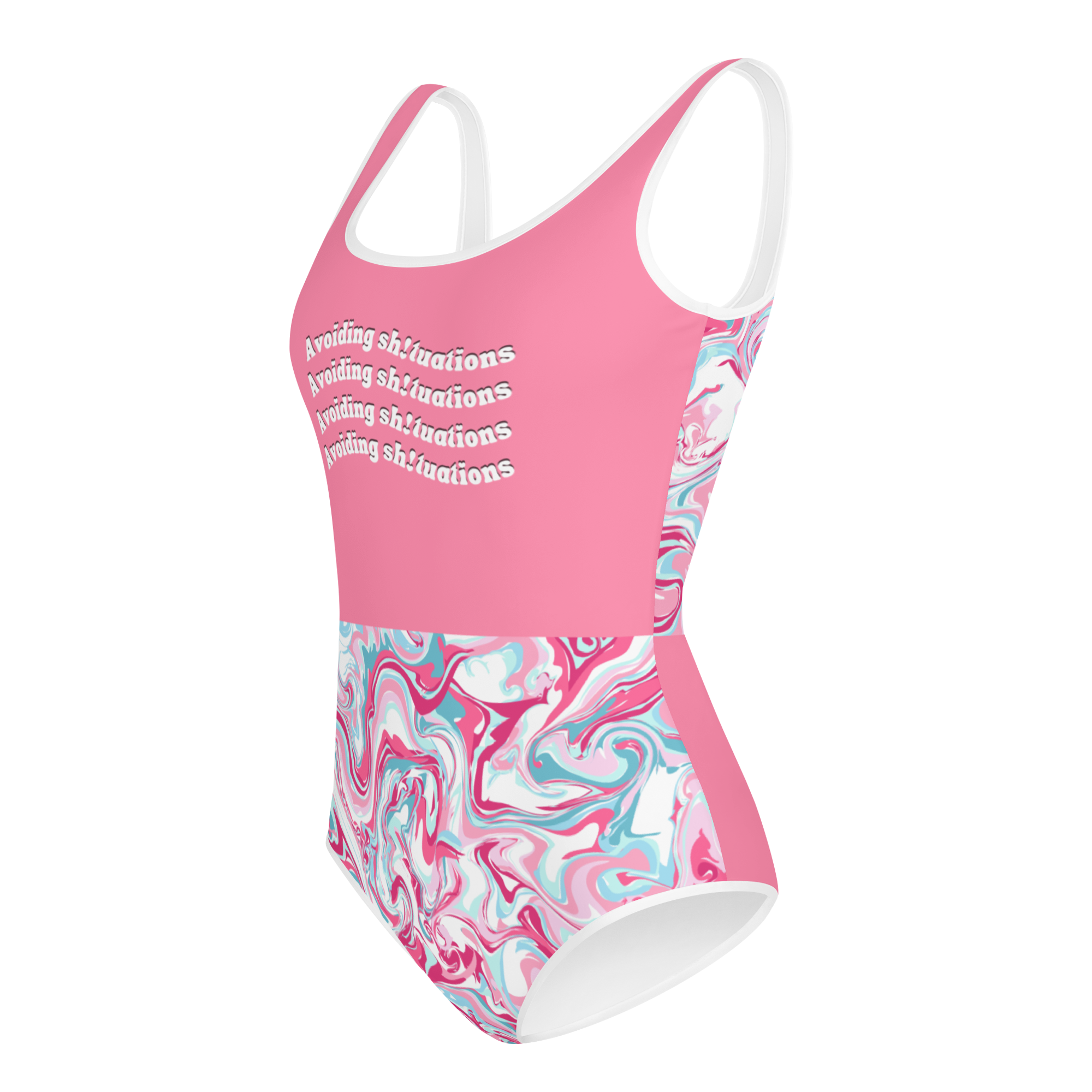 Warehouse: Avoiding Sh!tuations All-Over Print Swimsuit (Youth-Petite)