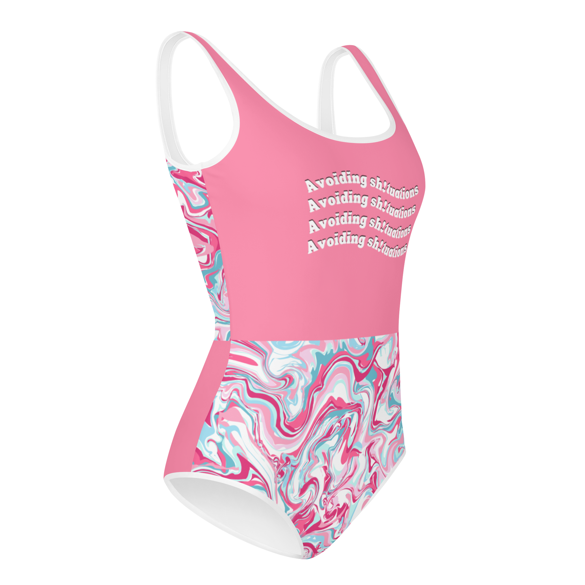 Warehouse: Avoiding Sh!tuations All-Over Print Swimsuit (Youth-Petite)