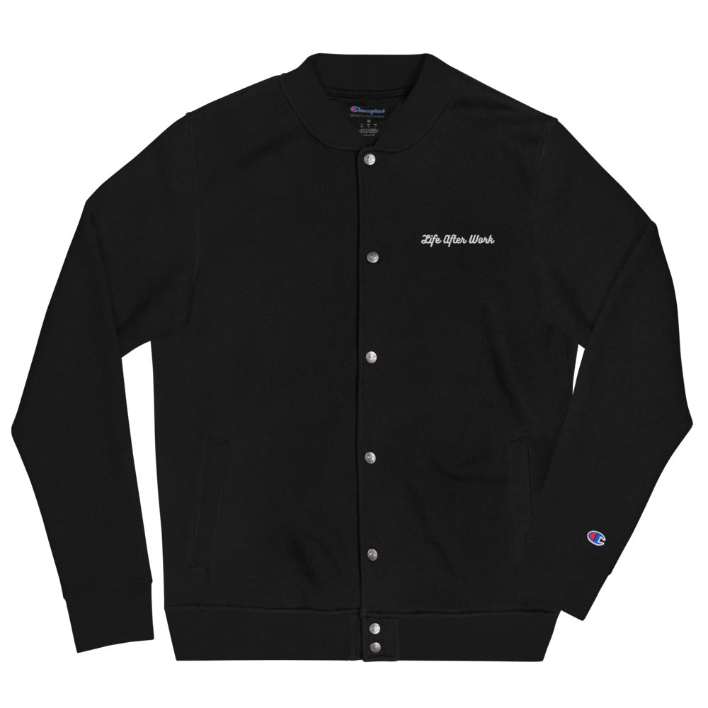 Warehouse: LAW Embroidered Champion Bomber Jacket