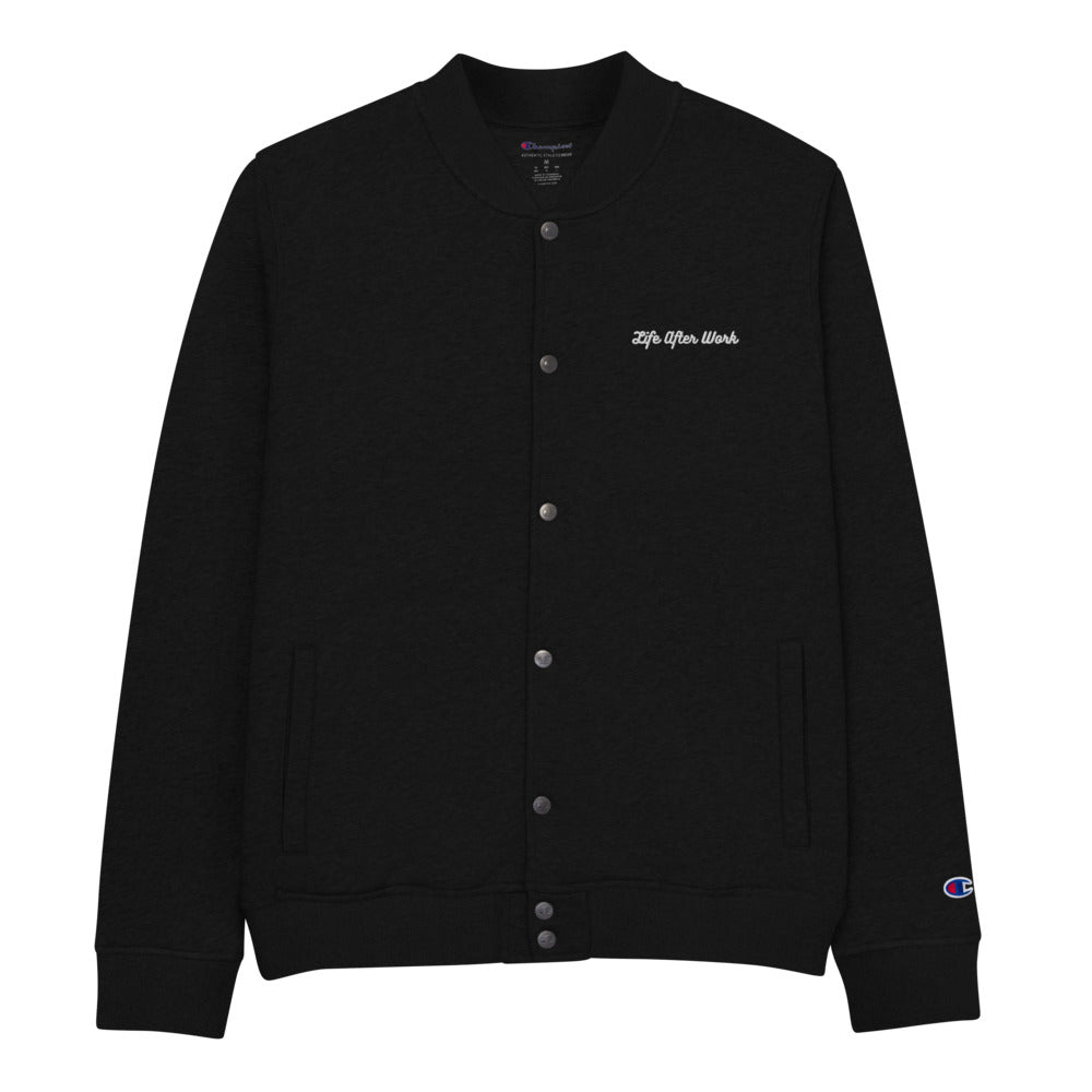 Warehouse: LAW Embroidered Champion Bomber Jacket