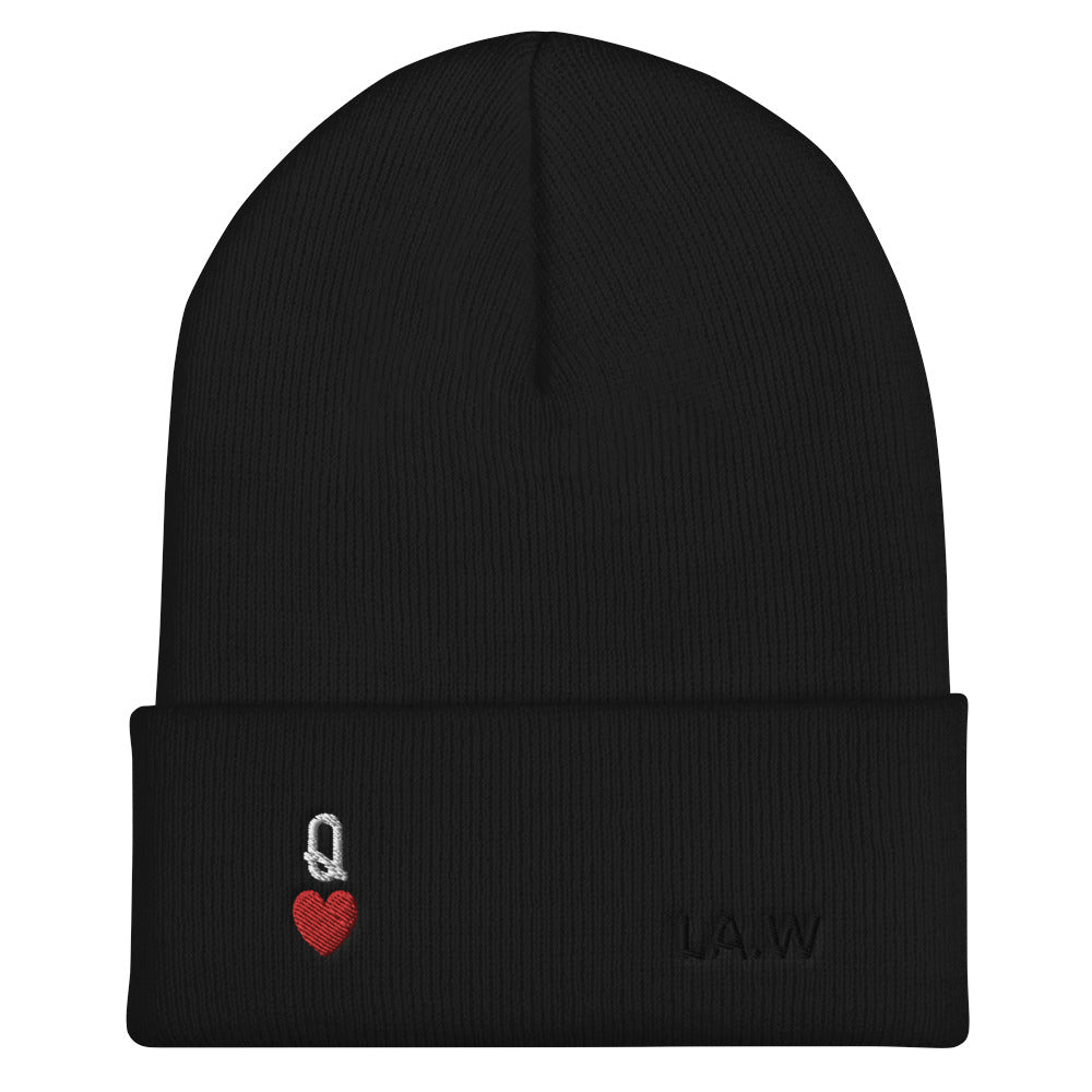 Warehouse: Queen of hearts Cuffed Beanie