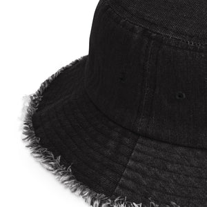 Warehouse: Unsupervised Adult Distressed denim bucket hat