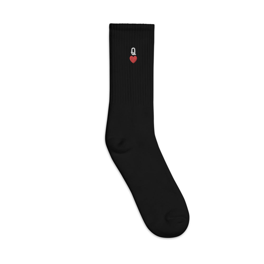 Warehouse: King and Queen of hearts Embroidered socks