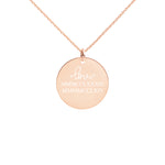 Load image into Gallery viewer, Warehouse: Customizable Engraved Silver Disc Necklace Accent
