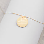 Load image into Gallery viewer, Warehouse: Customizable Engraved Silver Disc Necklace Accent
