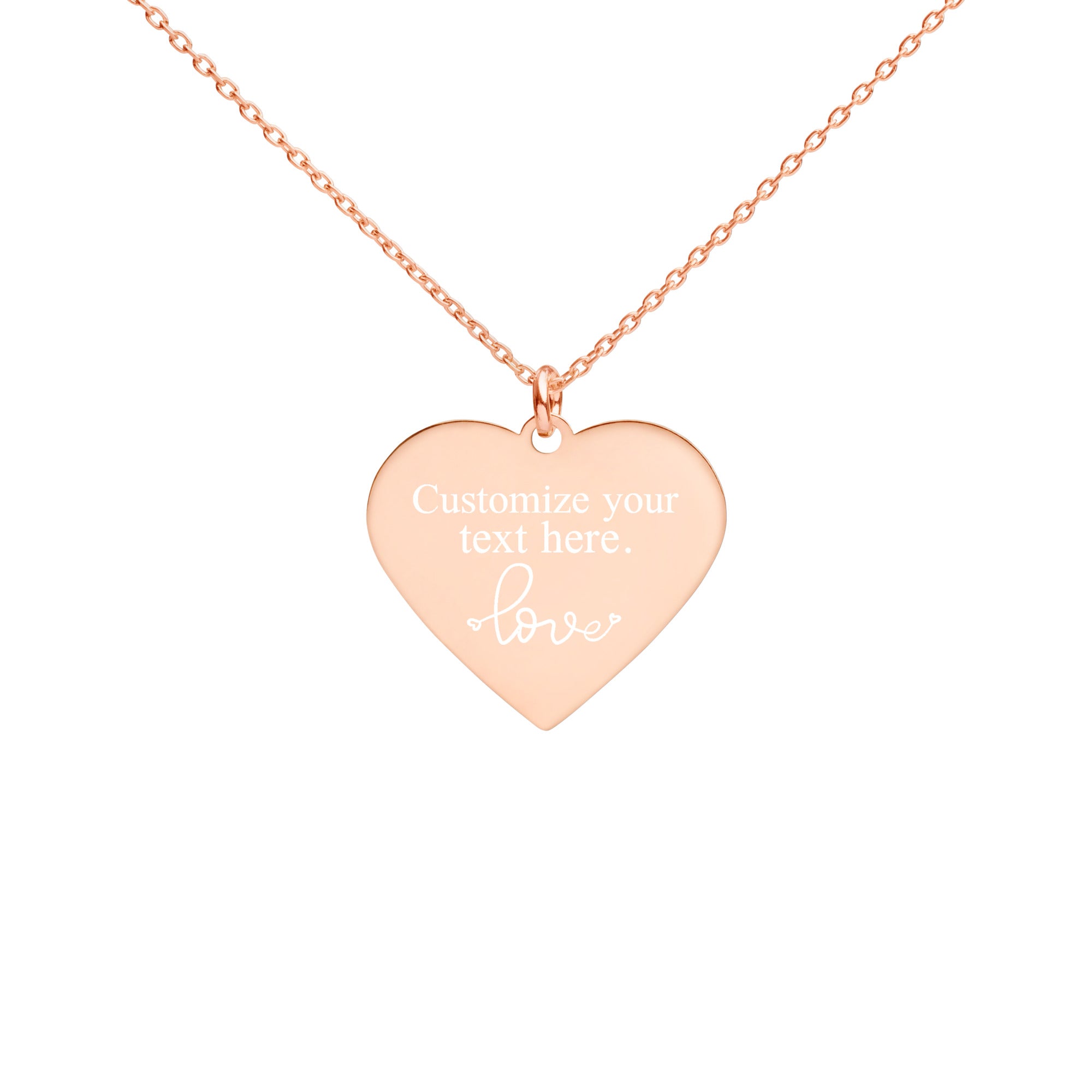 Warehouse: Customizable Engraved Heart Necklace