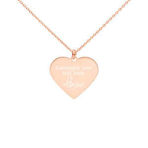 Warehouse: Customizable Engraved Heart Necklace