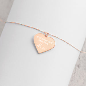 Warehouse: Customizable Engraved Heart Necklace