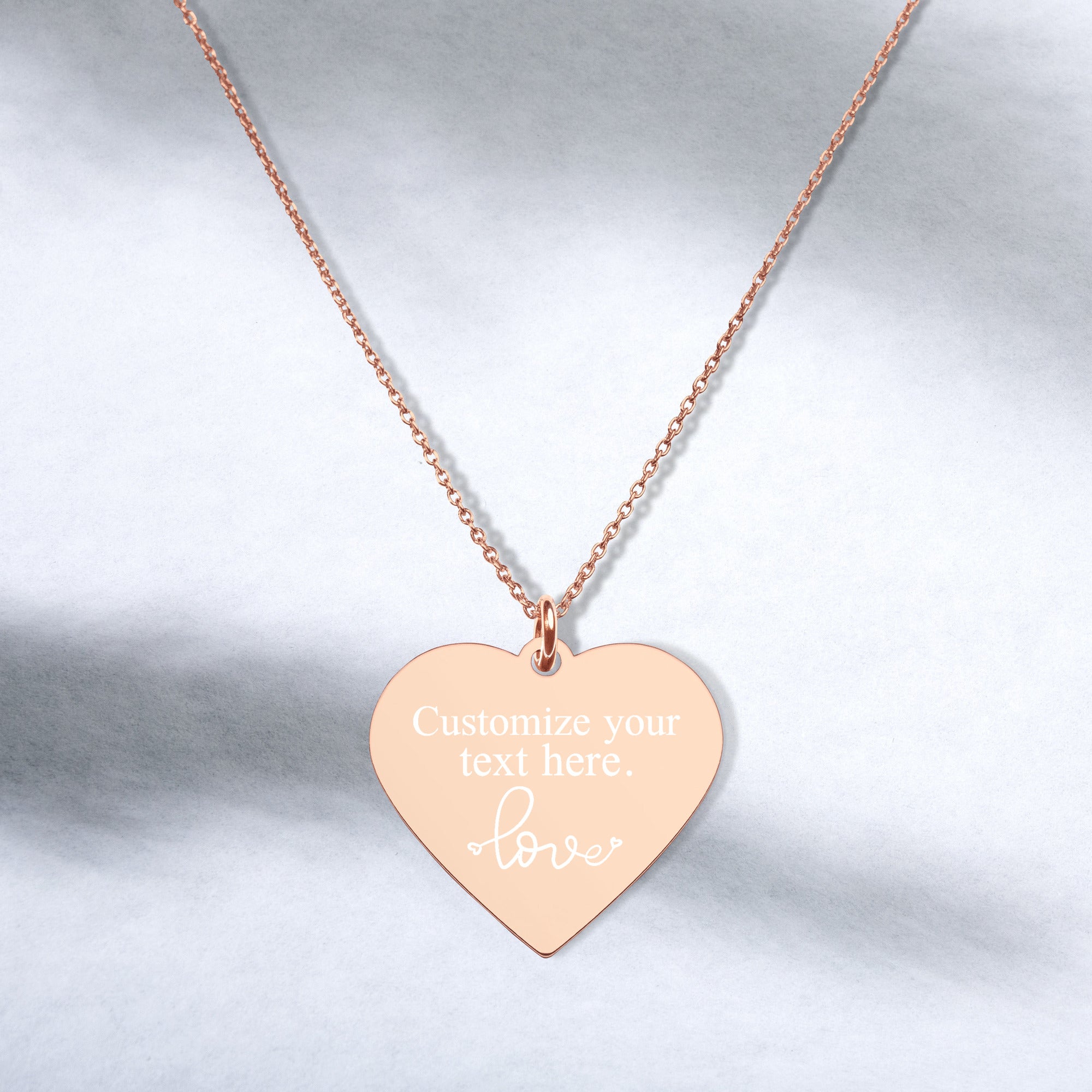 Warehouse: Customizable Engraved Heart Necklace