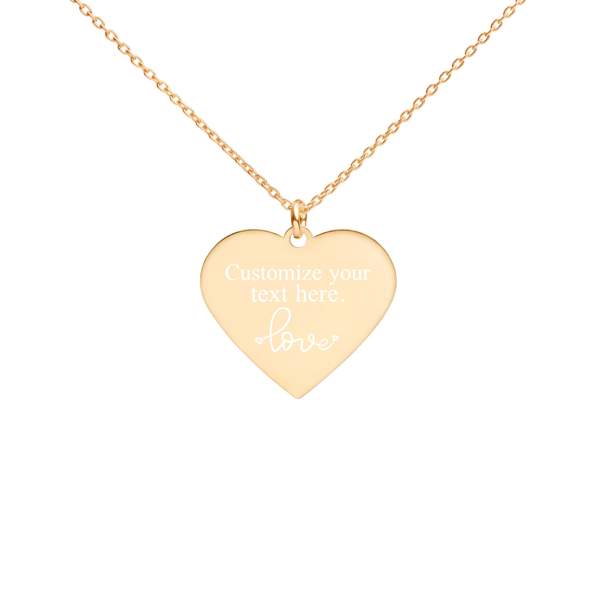 Warehouse: Customizable Engraved Heart Necklace