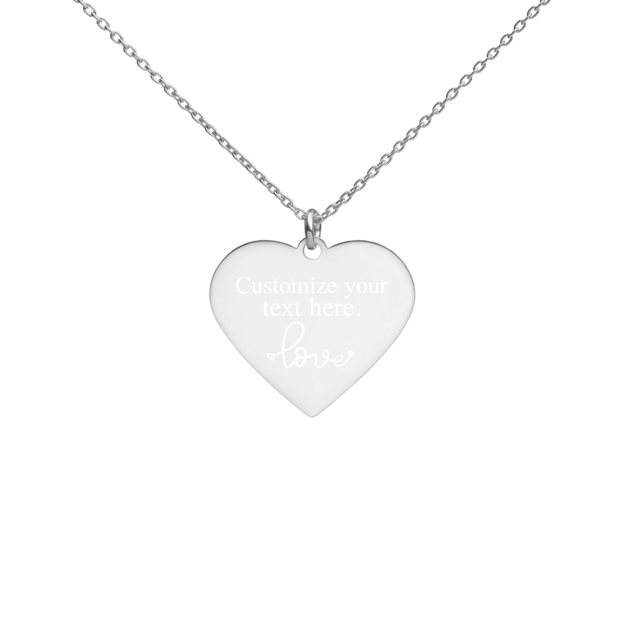 Warehouse: Customizable Engraved Heart Necklace