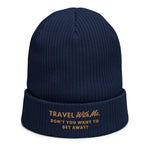 Load image into Gallery viewer, LA.W Warehouse: Travel with me. Organic ribbed beanie
