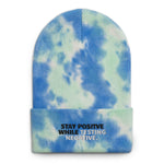 Load image into Gallery viewer, LA.W Warehouse: Stay positive while testing negative Tie-dye beanie
