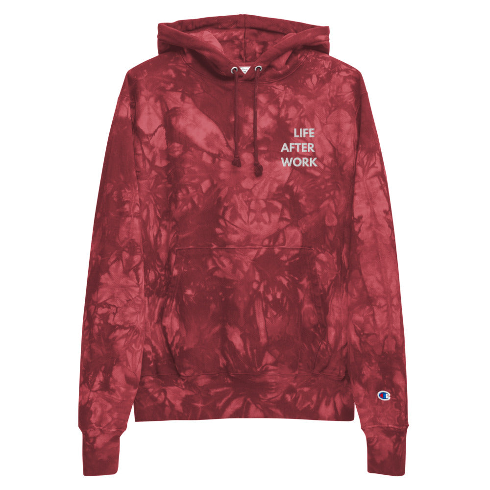 Warehouse: LAW Unisex Champion tie-dye hoodie Embroidered