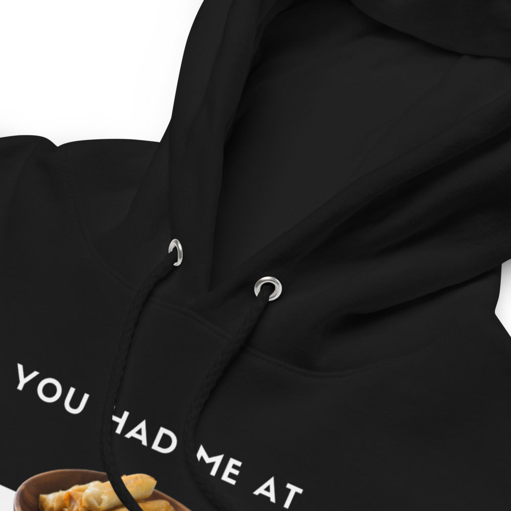 Warehouse: LAW You got me at lumpia. Unisex fleece hoodie