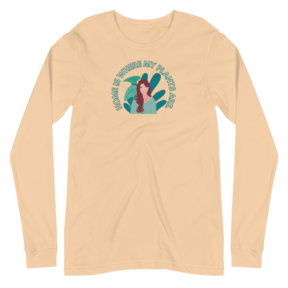 Warehouse: Home is where my plants are Unisex Long Sleeve Tee