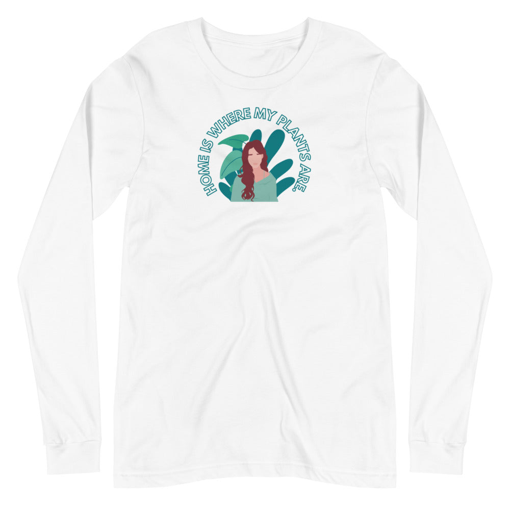 Warehouse: Home is where my plants are Unisex Long Sleeve Tee