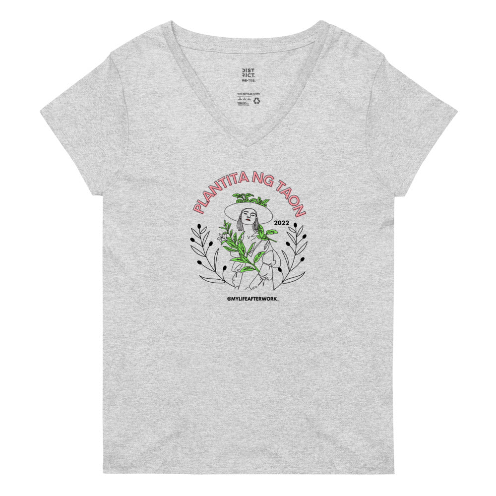 Warehouse: Plantita ng taon Women’s recycled v-neck t-shirt